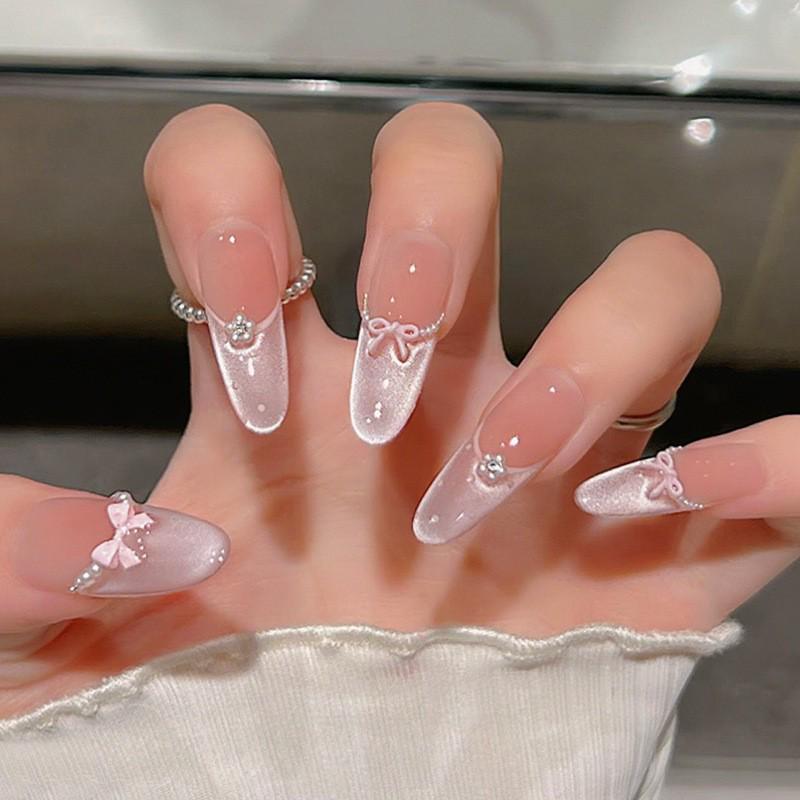 Wearable Sweet Cute High-End Handmade Nail Art Tips False Nails