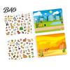 Creative Drawing Pads for Children Coloring Book with Animal Stickers, Rich Cartoon Patterns Coil Binding Skill Building Activity Book, Kids