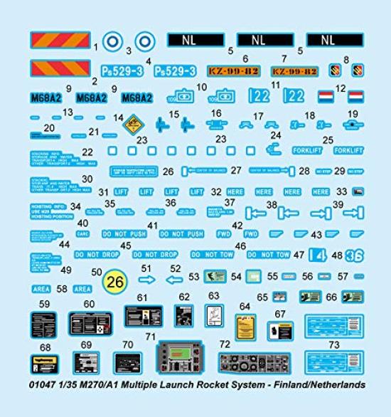 Trumpeter Army MLRS Multiple Launch Rocket System Plastic Model 01047 1/35 Finnish/Dutch