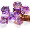 Sharp‑Edge Resin Dice Set, 7 Pcs Polyhedral DND Dice for Tabletop Role‑Playing Board Games