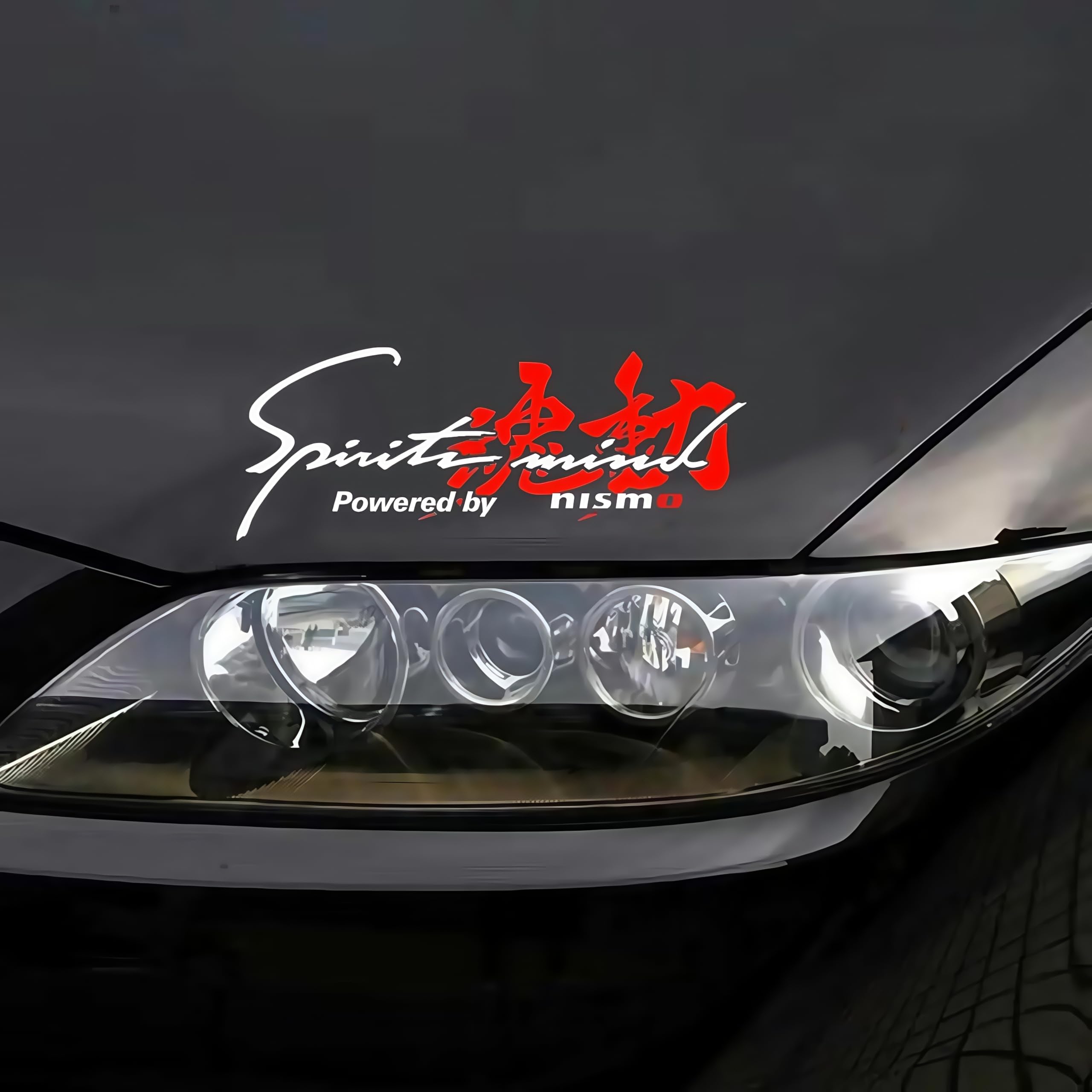 

Nismo car stickers, headlight eyebrow stickers, hood stickers, body decoration car stickers, personalized stickers for modified cars (white, Nismo)