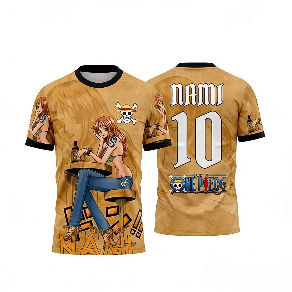 2026 Summer New Top One Piece Theme 3D T-shirt One Piece Luffy Cartoon Child Top Quick Drying Unisex T-shirt