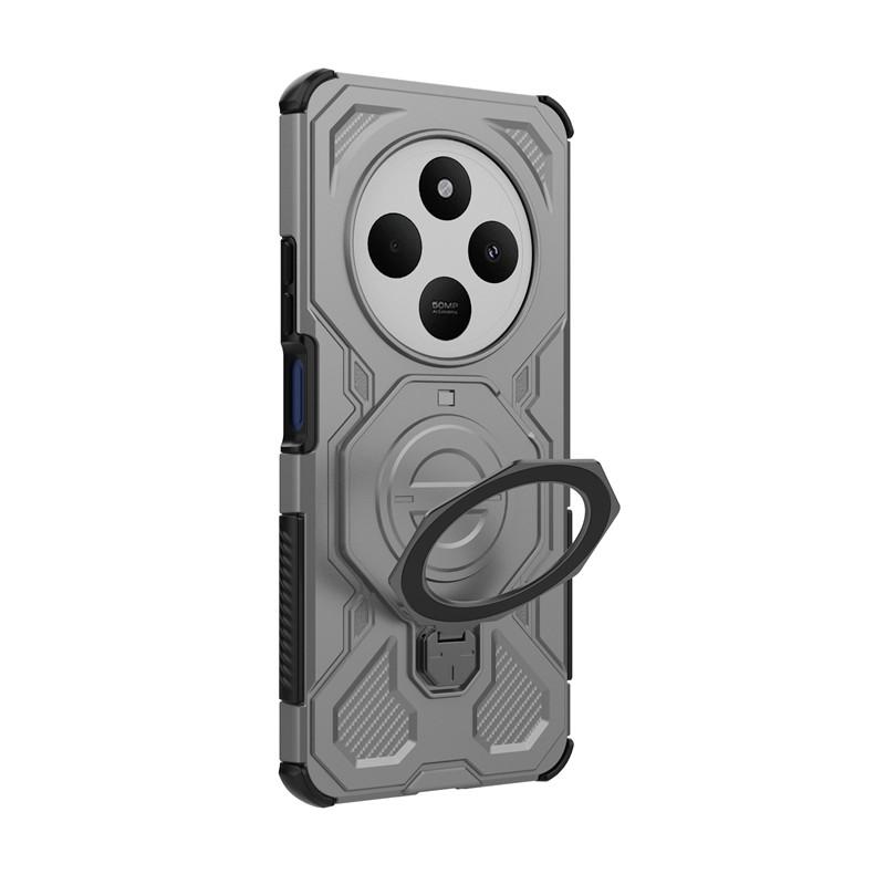 Luxury Magnetic Armor Case For Xiaomi Redmi 14C Cases Xiaomi Redmi 14C Cover PC Magsafe Wireless Charging Cover Xiaomi Redmi 14C