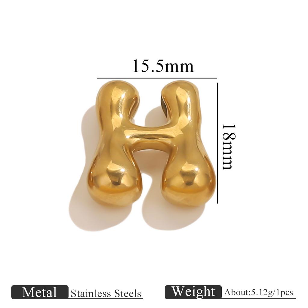 5 Stück Edelstahl 18K PVD-beschichtet A bis Z Englische Buchstaben Anhänger DIY Wasserdichter Schmuck Geschenk Handgefertigtes DIY Zubehör