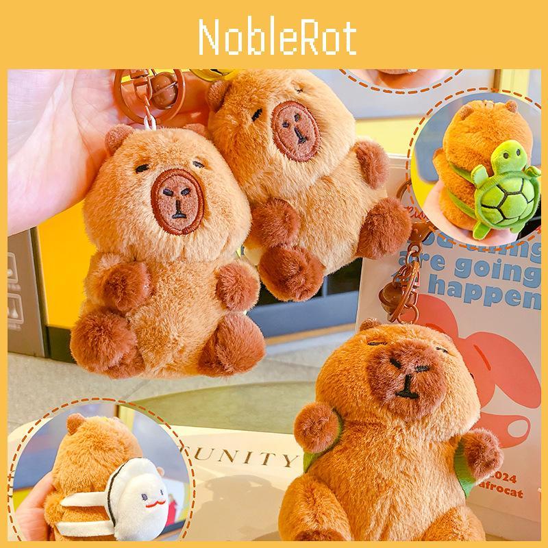 Turtle Capybara Stylish And Bee Plush Keychain Creative Cartoon Keychain For Bags