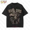 Rival Sons Herren Teatro Fiasco Slim Fit Vintage Oversized T-Shirt Medium Schwarz Adg4