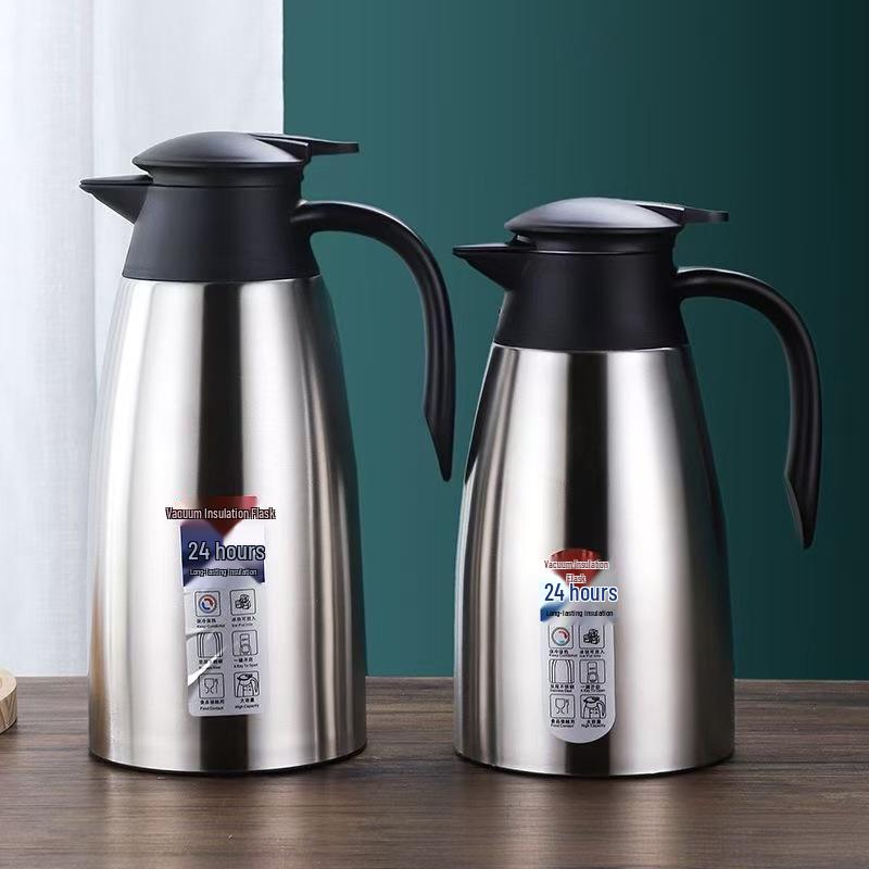 304 Stainless Steel Vacuum Insulated European Teapot Thermos Flask - Large Capacity Hot Water Kettle for Home or Hotel Use