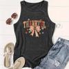 A Loose Large Vest with A Women's Style Thanksgiving Pattern