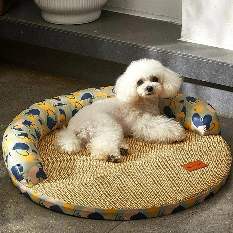 

Dog Mat Cooling Bed Bedding for Dogs Big Cushion Beds Cats Fluffy Pet Supplies Small Bad Large Medium Accessories Puppy Sofa S