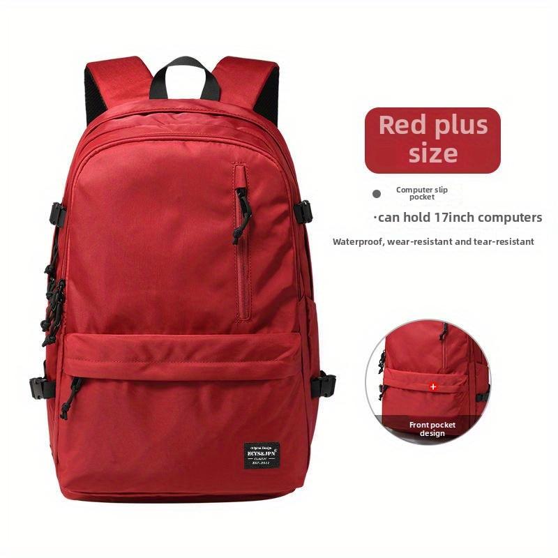 High School Students' Large Capacity Polyester Male Backpack for Couples, Leisure Laptop Bag