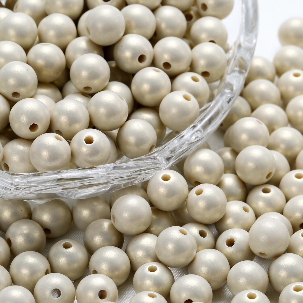 30-100Pcs/lot 6-12mm Round Acrylic Matte Beads Loose Spacer Beads For Necklace Bracelets DIY Jewelry Making Supplies Accessories