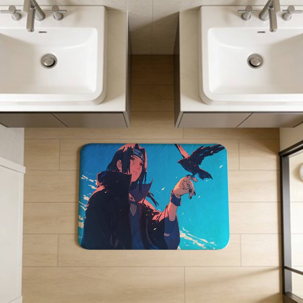 N-Naruto Cartoon Anime I-Itachi Floor Mat Cheaper Anti-slip Modern Living Room Balcony Printed Bedside Mats