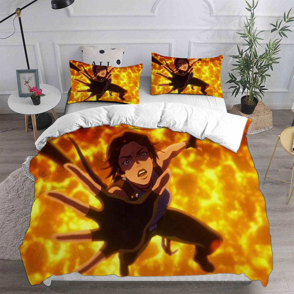 Tomb Raider The Legend Of Lara Croft Season 1 Bedding Sets Bed Cover Comforter Duvet Cover Pillow Case 2-3 Pieces Sets