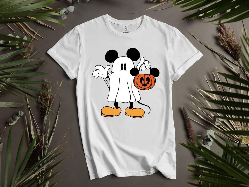 Halloween Cosplay Ghost Mickey T-shirt T shirt Men Women Unisex Tshirt K924