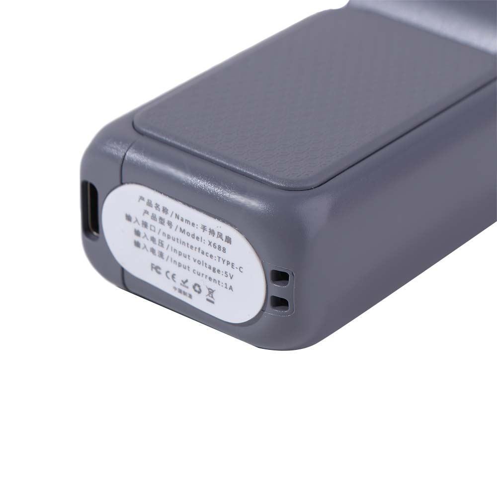 LED Display Handheld Turbo Fan 6 Gear Wind Pocket Fan Cooling Mini Portable Fan Makeup Setting