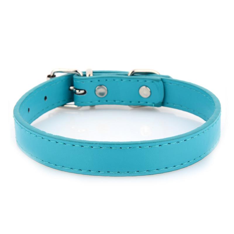 PU kůže psí obojek: Více specifikací, Jednoduchý design, Plochý obojek pro domácí mazlíčky, Vícebarevné možnosti