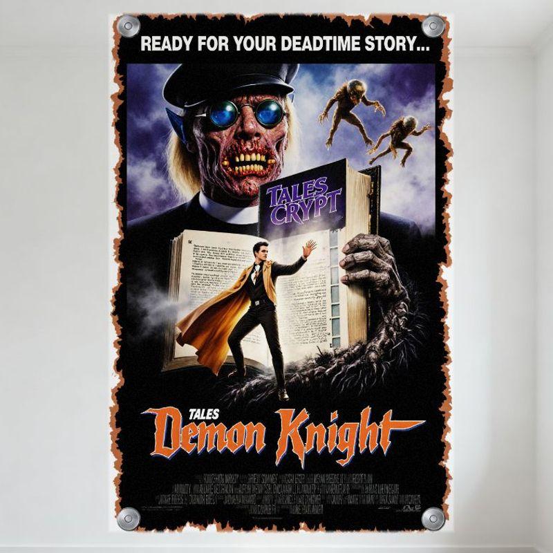 

Tales from the Crypt Presents: Demon Knight Vintage Metal Tin Sign Horror Movie Poster Distressed Gothic Wall Plaque for Home Ba 20x30cm（7.8x11.8inch）