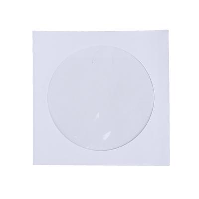 Umschläge Aufbewahrung Klarsichtfenster Hülle Klappe Weiß Gefaltete Papiertüte 10/50 Stück 12,5 cm CD DVD Disc Papierhüllen