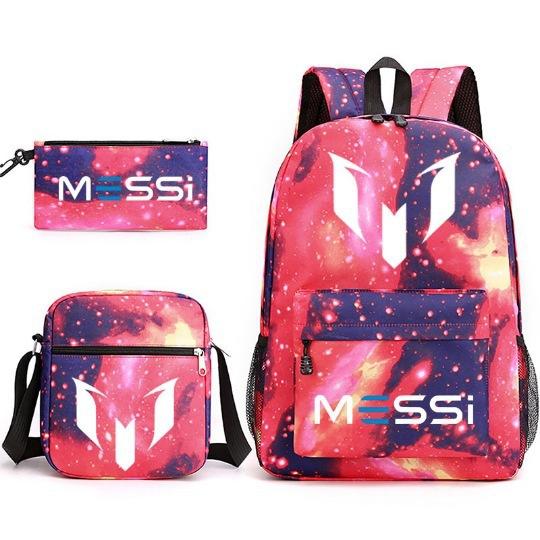 Peripheral Printed Schoolbag 3-Piece Pencil Case Shoulder Bag Backpack