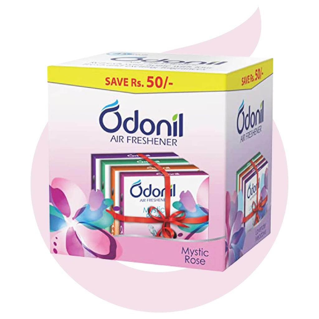Odonil Air Freshener Blocks 288g (72g X 4)  Long Lasting Bathroom Toilet Fragrance
