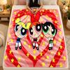 Flannel BlanketThe Powerpuff Girls Warm Soft Throw Blanket for Indoor Sofa Bed Living Room Use
