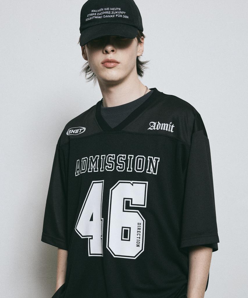 BUNKERBUSTER Mesh Rugby Jersey V-Neck Short Sleeve Tee Mq2Tu259_Black