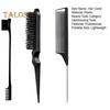 3Pcs/Set Hair Styling Comb Kit with Double-side Edge Control Teasing Bristle Brush Rat Tail Women Comb Back Brushing Combing Braiding Slicking