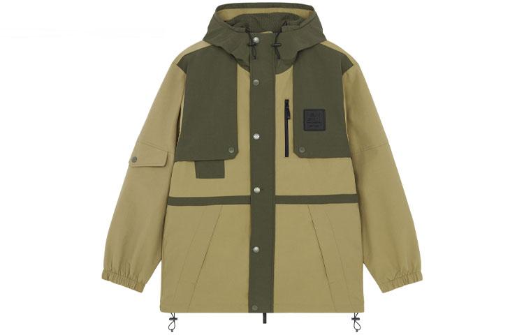 New Balance Puffer Jackets Men s Army Green Hooded Moderate AMJ13391-OV XXL