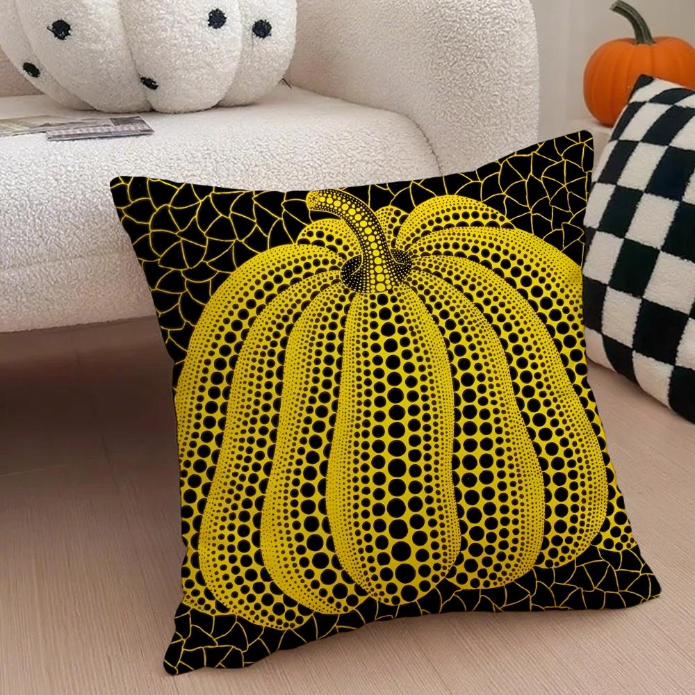 DOT ART YYAYOI KUSAMA Cushion Cover Throw Pillow Cover Hidden Button Durable Polyester Chair Cushion