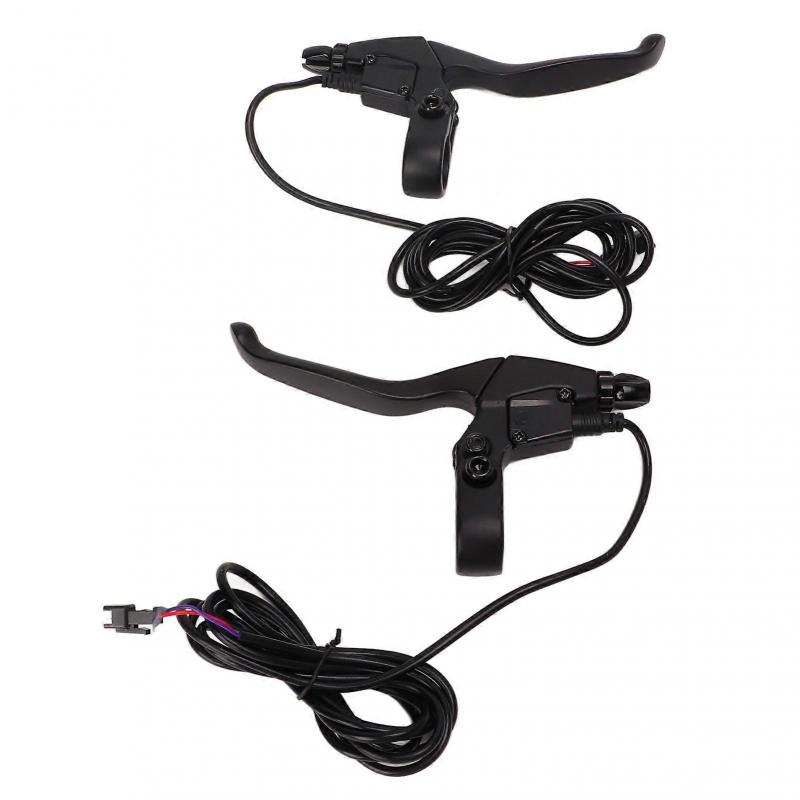 Electric Bike Brake Lever Aluminum Alloy Waterproof Brake Handle Replacement Parts for E-Bike Black