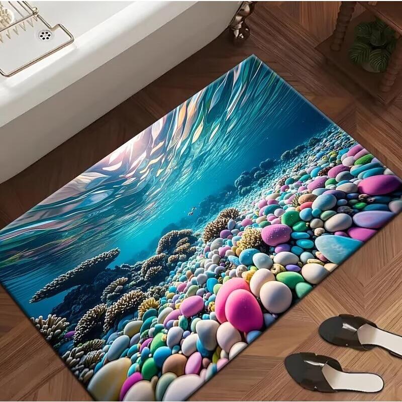 

3D Ковер Входной Напольный Коврик Нескользящий Коврик Бытовой Ванная Туалет Дверь Нескользящий Коврик 60*90cm