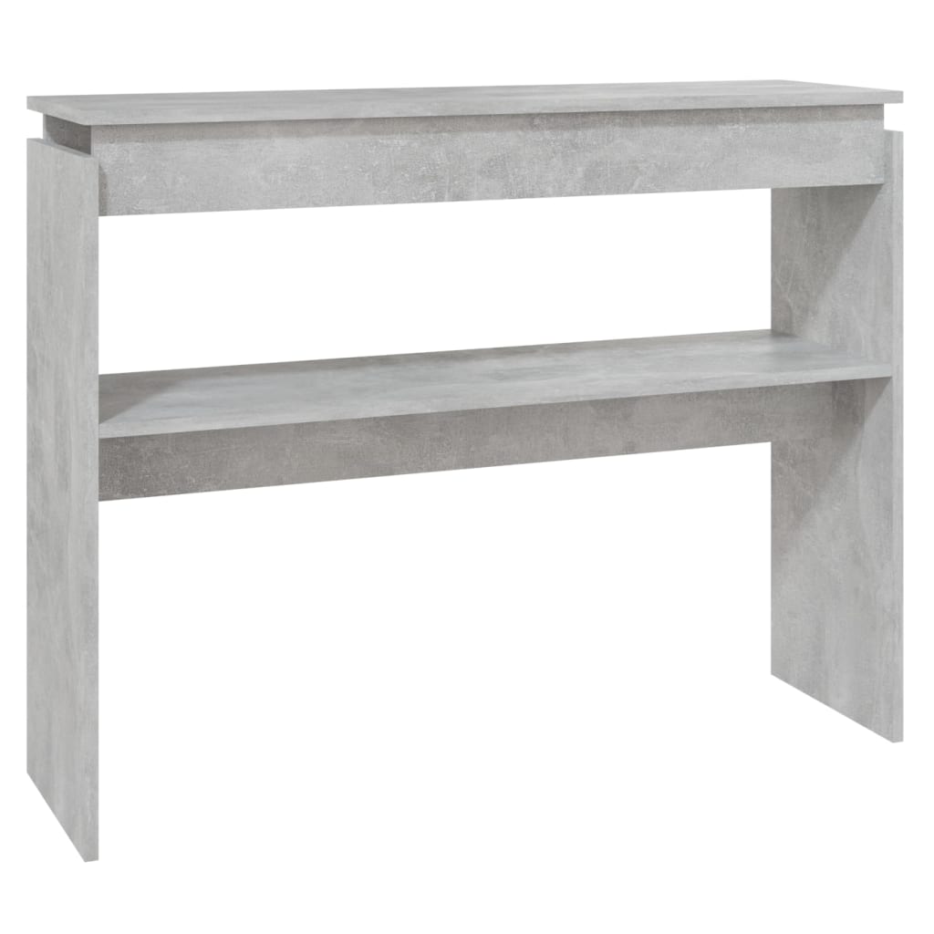 Console Table Concrete Grey 102x30x80 cm Wood Based Material