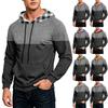 Herren Casual Hoodie mit Tasche Kordelzug Lockerer Schnitt Bedrucktes Sweatshirt