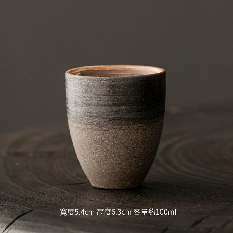 Ceramic Personal Cup Coarse Pottery Tea Cup Retro Teacup Outdoor Camping Cup Creative Teacup