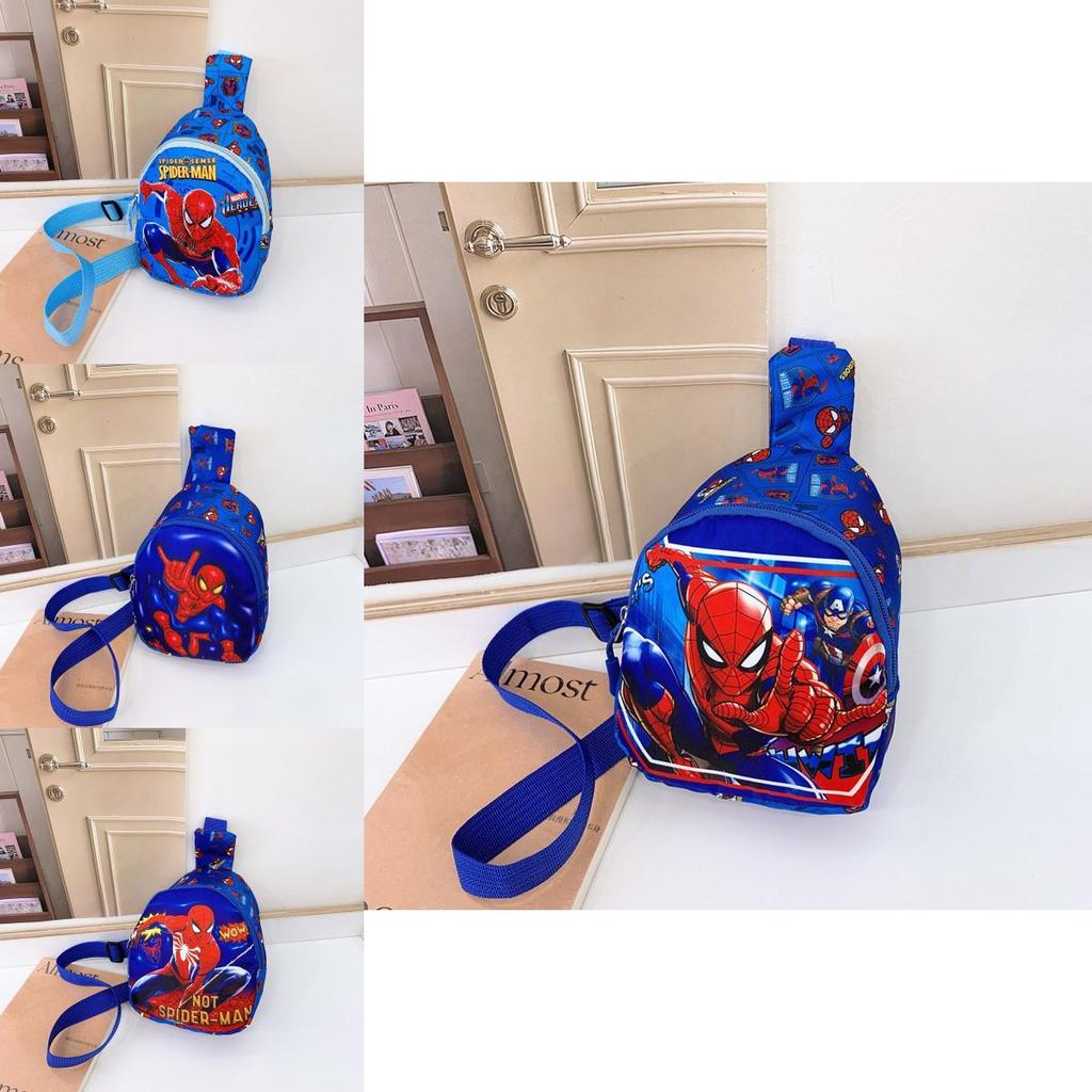 Spiderman Kids Chest Bag With Polyester Print Lightweight Breathable For Daily Use