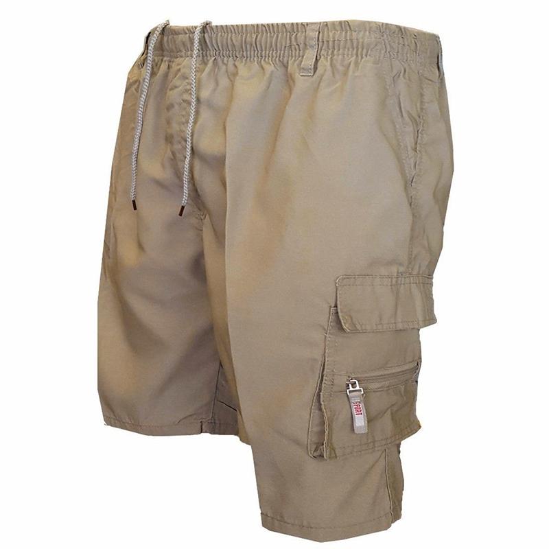 

Мужские простые эластичные легкие шорты Cargo Combat с несколькими карманами из хлопка 2XL хаки