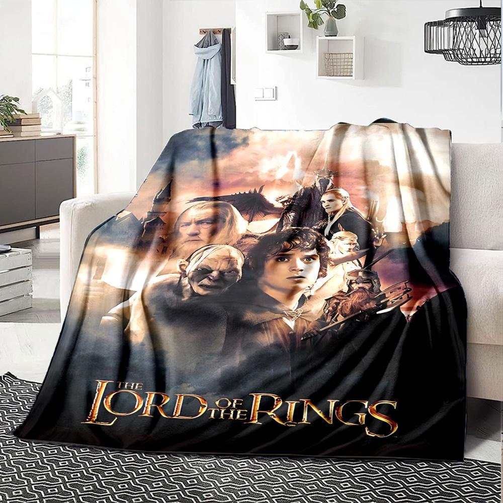 1pc Lord of the Rings Flannel Blanket Soft Warm Throw for Home, Office, Travel, All-Season Cozy Bedding GiftL1085