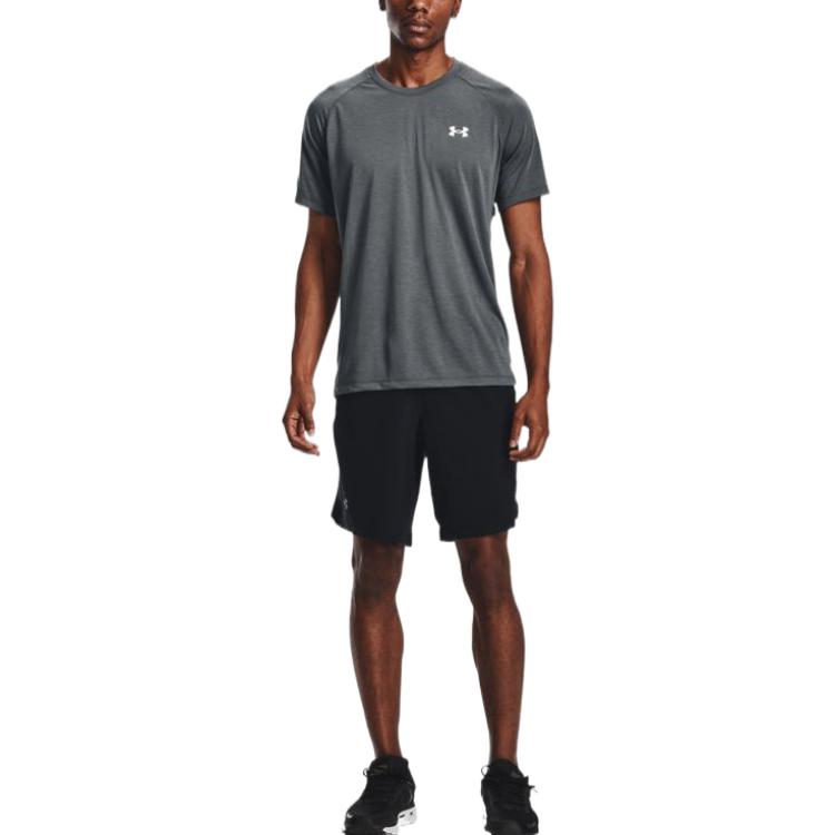 Under Armour Printed Logo Running Shorts Men Bottoms Black 1361494-001