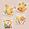 100 Stück Weihnachts-Geschenktüten Cartoon-Weihnachtsmann Xmas-Baum-Designs Transparente Selbstklebende Kekstüten Für Weihnachtsdekorationen