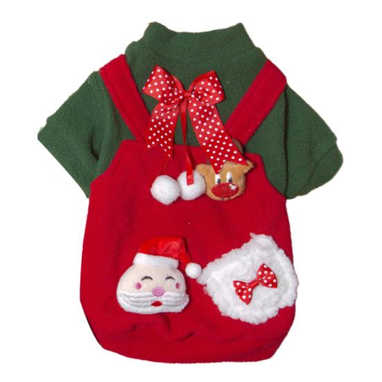 Christmas Series Decor Pet Clothing Durable Skin-friendly Keep Warmth Puppy Cats Warm Short Sleeve Shirt Outfit