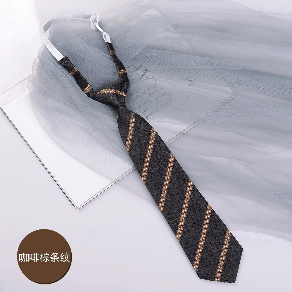 

Preppy Chic JK Ties Women Young Girls Striped Necktie Retro Badge Brown Lazy-tie College Student DK Uniform Shirt Dress Cravat