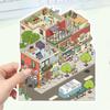 Cartoon Large Strawberry House Landscaping Sticker 3D Miniature World Unzipped DIY Scene Manual