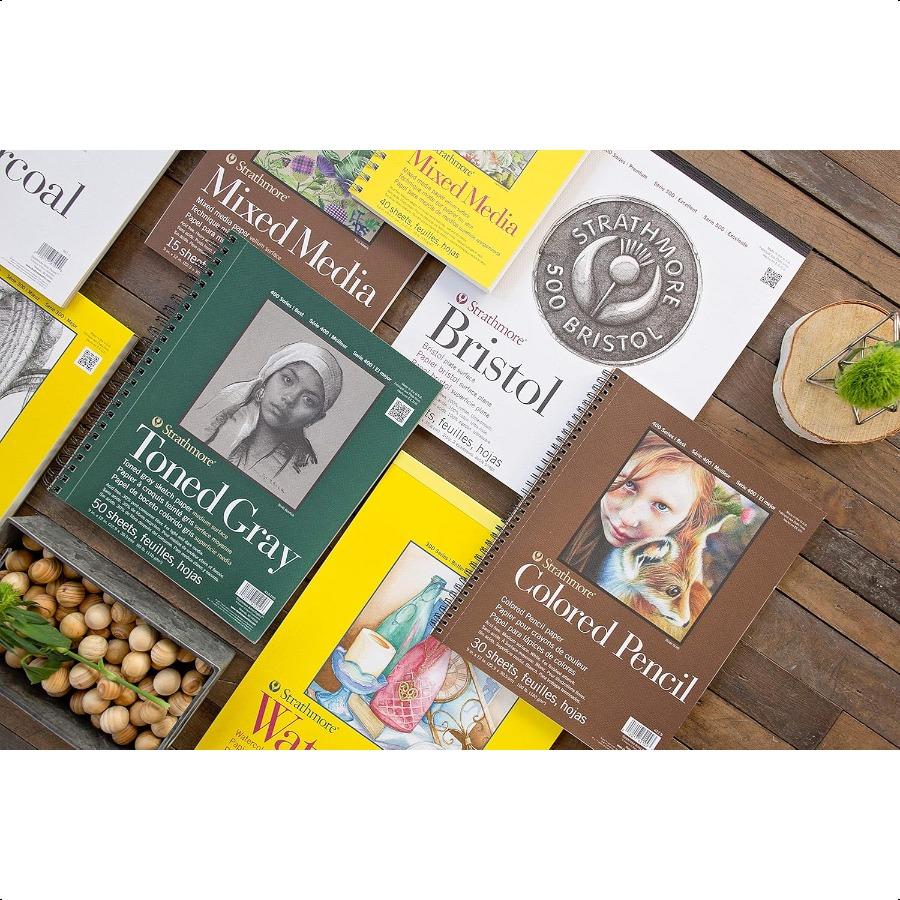 

Блокнот на спирали для цветных карандашей Strathmore 9X12 30 листов 62477900 Белый United States