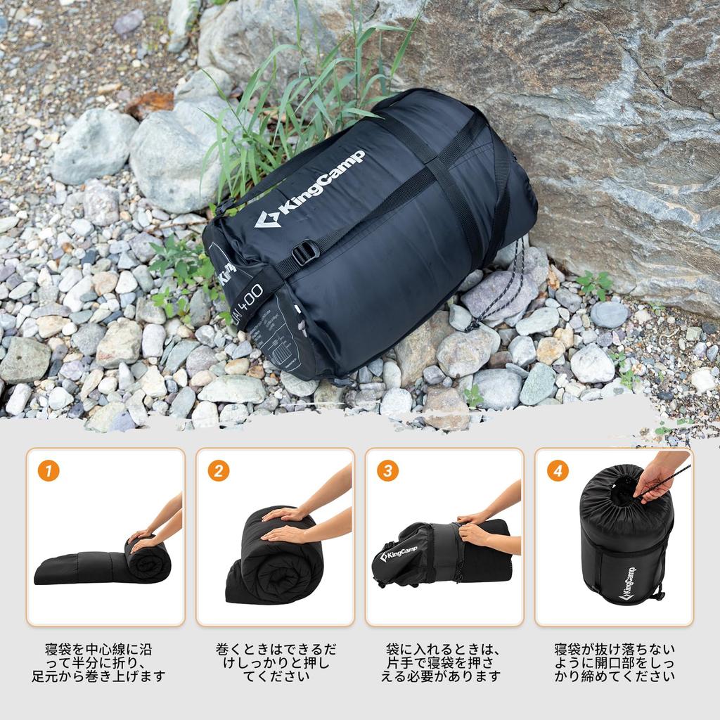 KingCamp Sac de dormit de iarnă tip plic 2 Sac de dormit Apă Confortabil Extrem Totul Pentru Dormit în Dezastru Sac Inclus Sac, Tip, Detașabil,