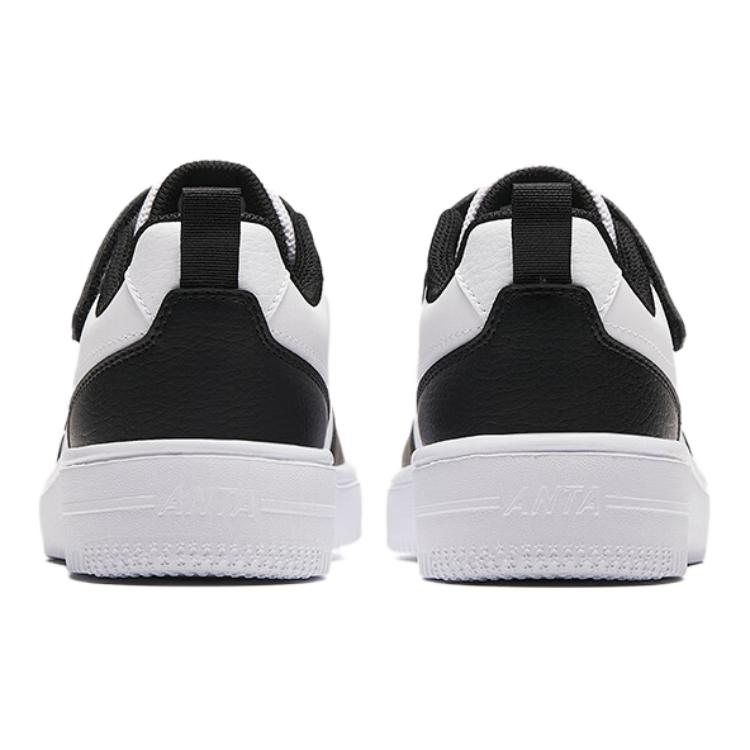 Anta Comfortable Non-Slip Durable Low-Top Kids Skate Shoes Kids Sneakers White Black A332418004H-4