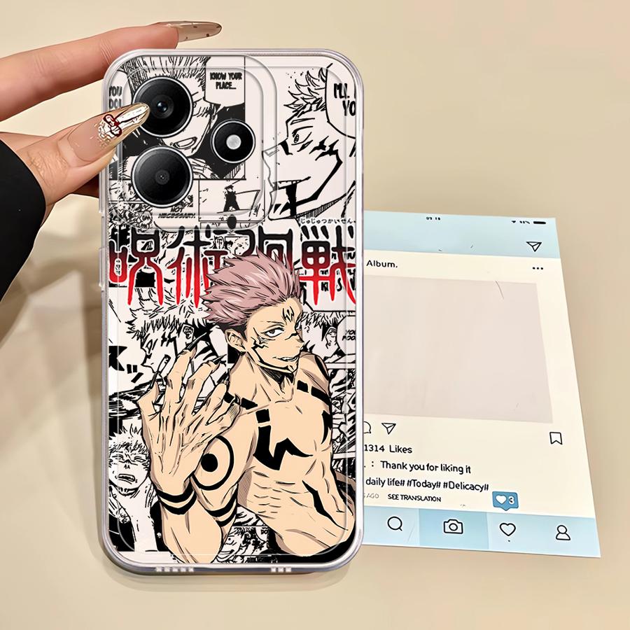 J-Jujutsus K-Kaisens Case for Xiaomi Redmi Note 14 Pro Plus 13C 9 10 12 10S 11 11S 14C A4 Note 13 12S Soft Phone Cover