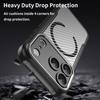 For iPhone 17 Pro Case Compatible with MagSafe Hybrid Phone Cover Carbon Fiber