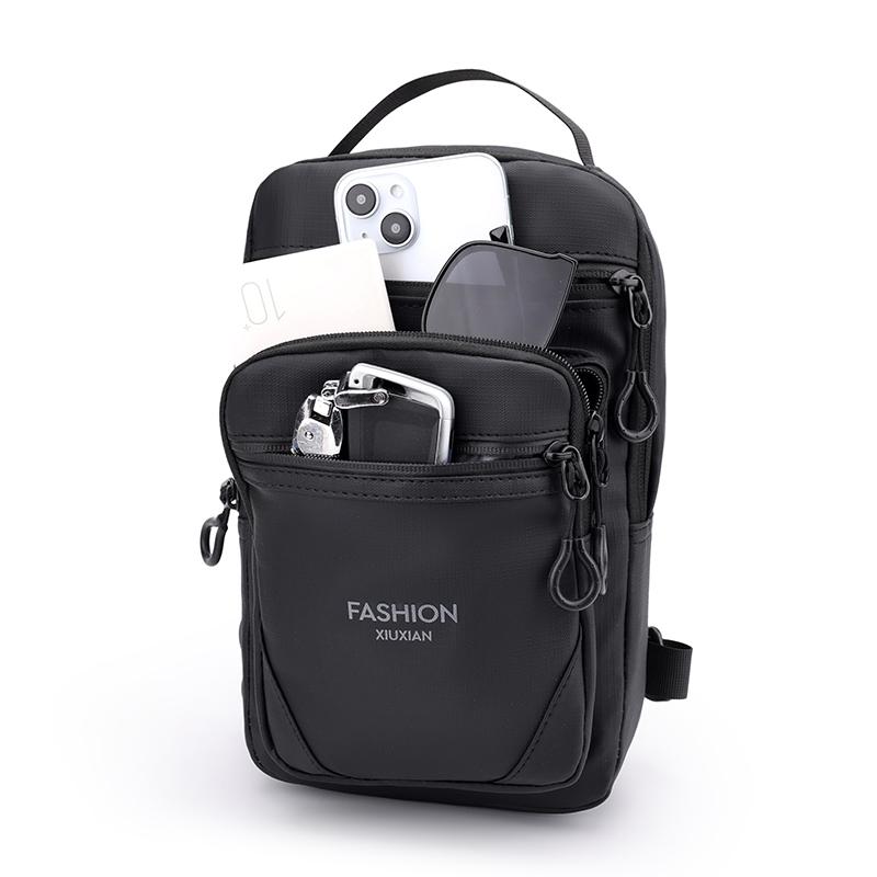 Large Capacity Waterproof Waist Bag for Men – Wear-Resistant Oxford Crossbody Chest Pack with Anti-Theft Design