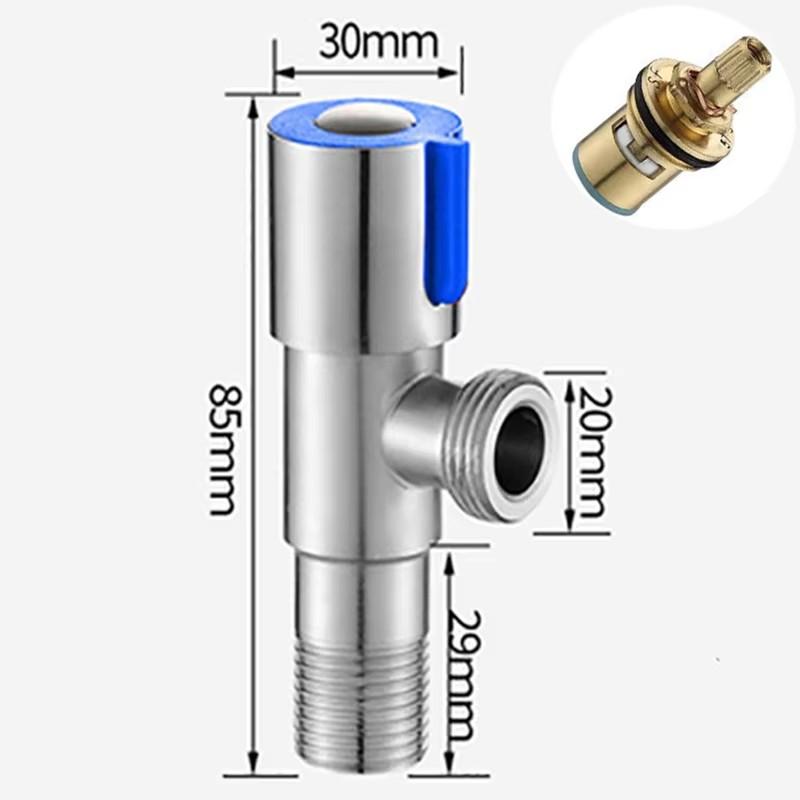 Eckventil Edelstahl Warm Kalt Einlassventil WC Wasserstoppventil Warmwasserbereiter Ventil Küchenspüle Becken Eckventil