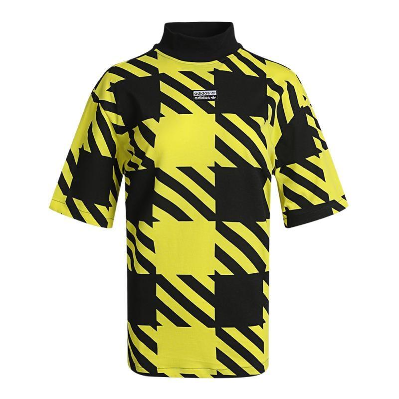 

Adidas Originals Vintage Crew Neck Short Sleeve Drop Shoulder T-Shirt Women T-Shirts Yellow Black GD3961 M